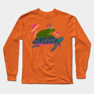 Turtle Frog & snail Long Sleeve T-Shirt